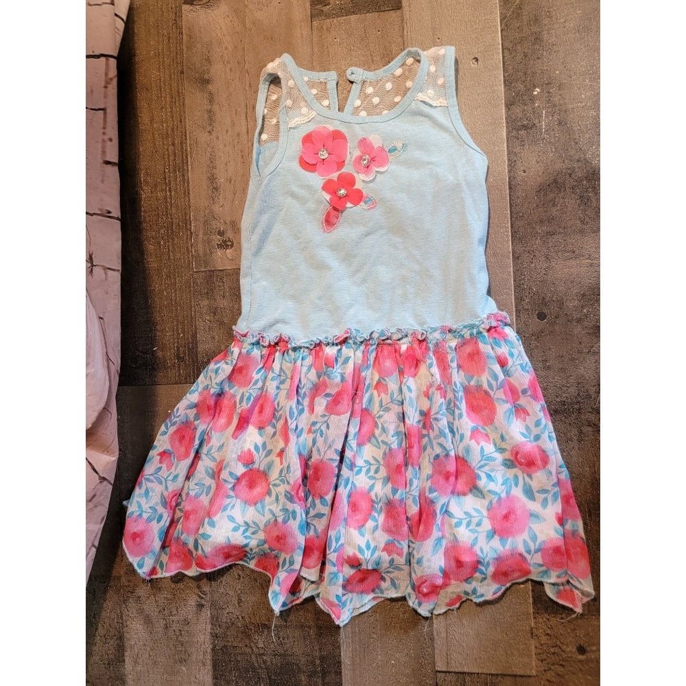 Nanette girl Youth blue floral dress